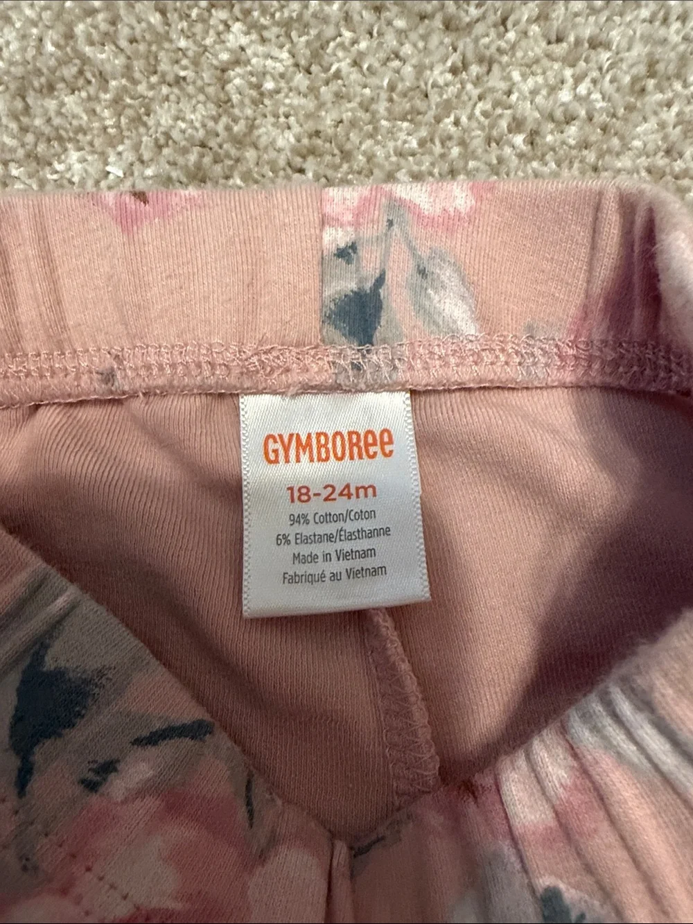 Gymboree Pink Floral Leggings